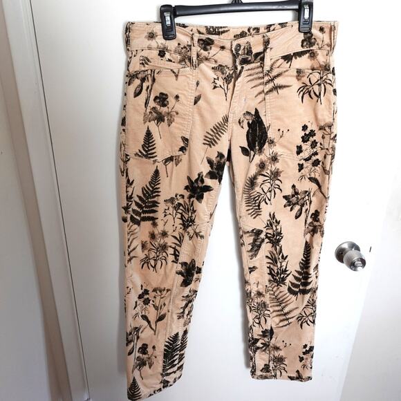 Anthropologie Pilcro The Wanderer Low-Rise Pants Printed Corduroy Size 28 Casual - Picture 3 of 16